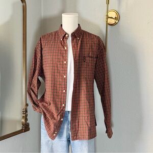VTG 90s Abercrombie & Fitch Plaid Flannel Shirt L Grandpa Core Grunge Oversized